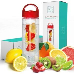Savvy Infusion Fruit Infuser Water Bottle Leak-Proof Hydration Fresh Flavors New
